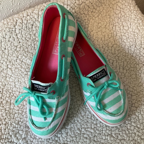 ❌Sperry Biscayne 1 Eye Sneakers boat shoes size 4 girls - Picture 3 of 11